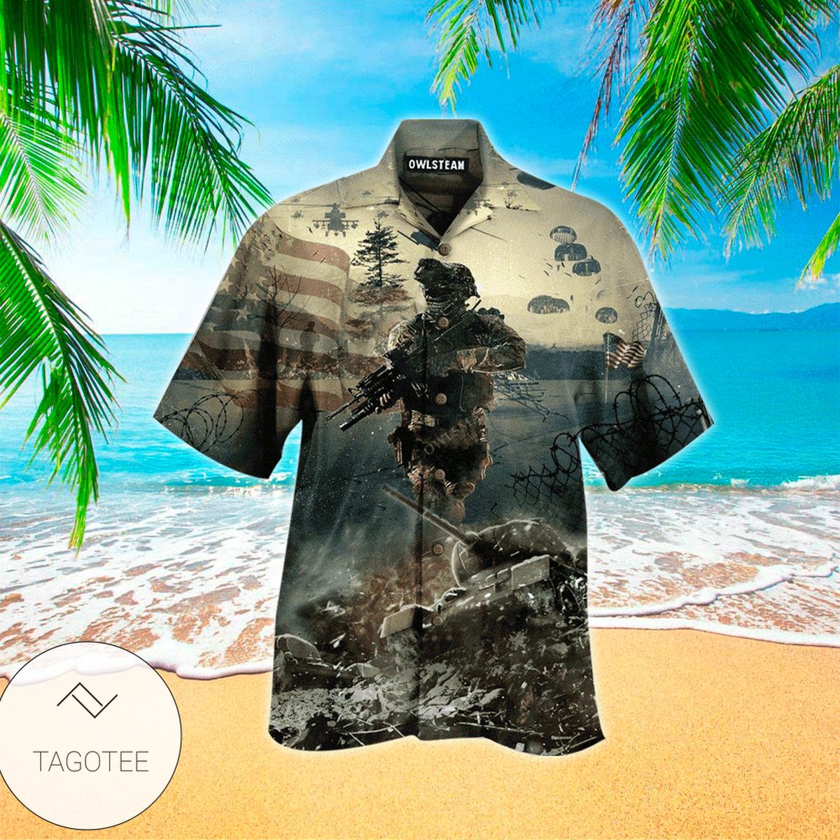 Veteran Blood Sweat Hawaiian Shirt