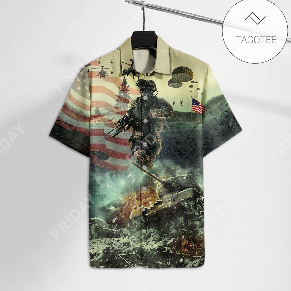 Veteran Day Gifts Veteran Aloha Shirt Marine Corps Because Of The Brave Hawaiian Button Shirt