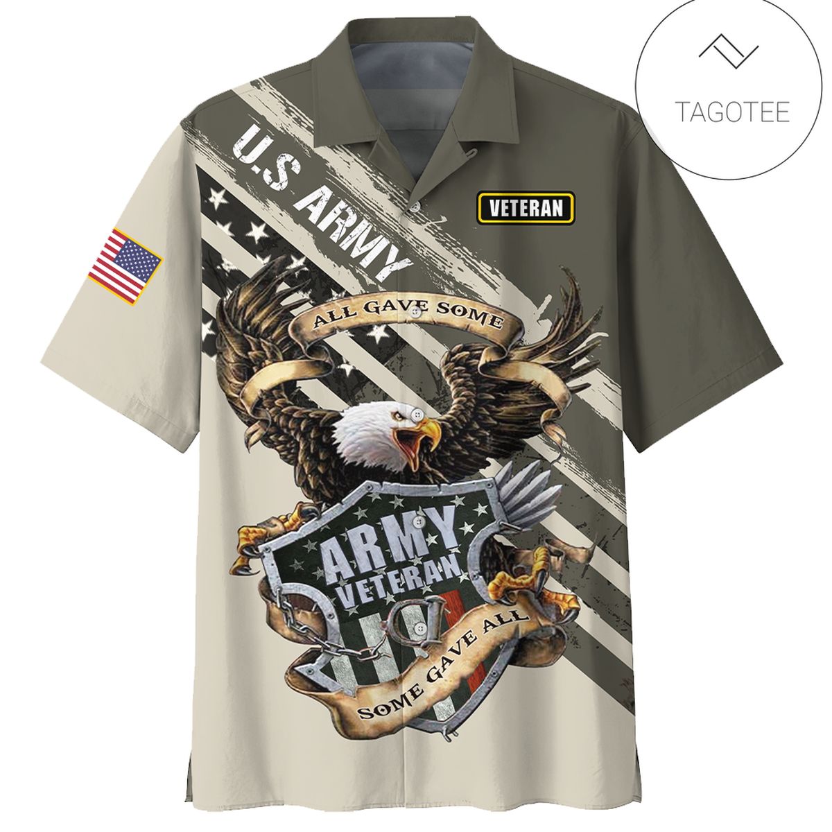 Veteran Hawaii Shirt Eagle Red Hawaii Shirt