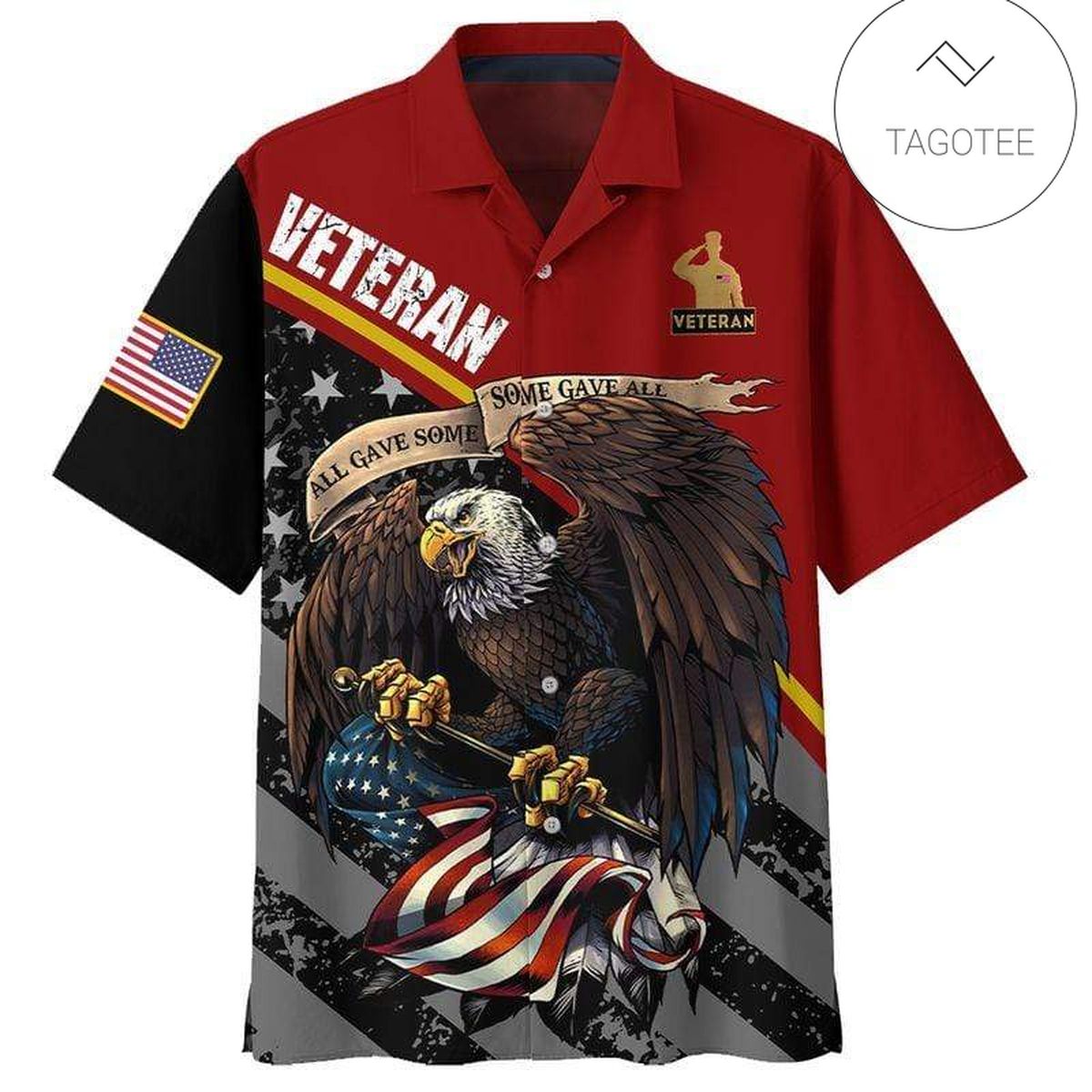 Veteran Hawaii Shirt God Bless Eagle One Nation Under God Hawaiian Aloha Shirts