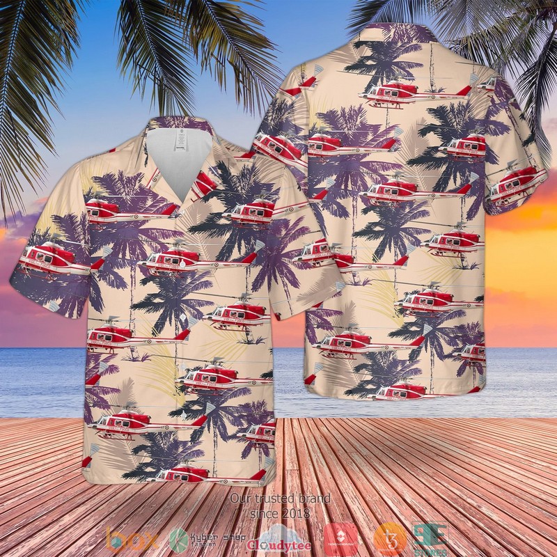 Vigili Del Fuoco Piaggio P180 Avanti Hawaiian Shirt