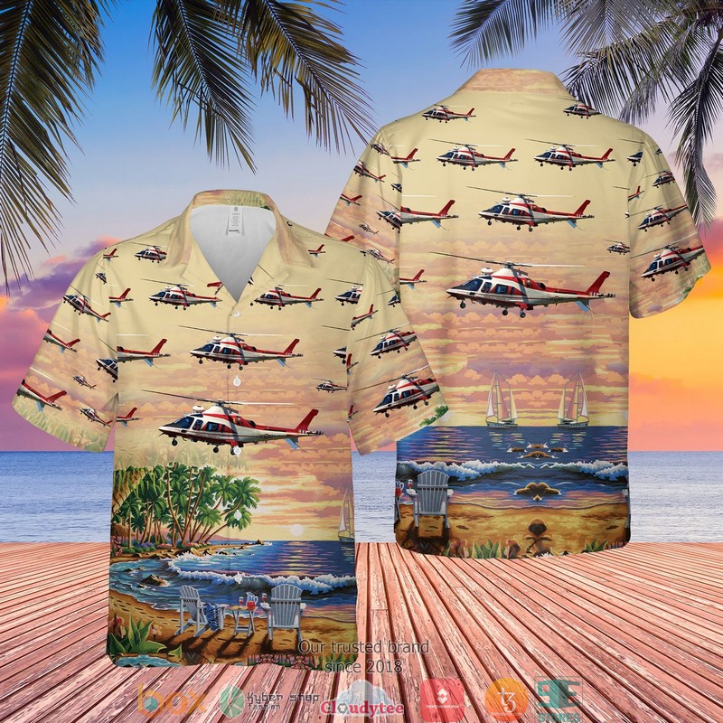 Vigili Del Fuoco Piaggio P180 Avanti Hawaiian Shirt