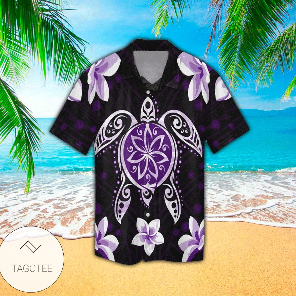 Violet Ghost For Men And Women Graphic Print Short Sleeve Hawaiian Casual Shirt