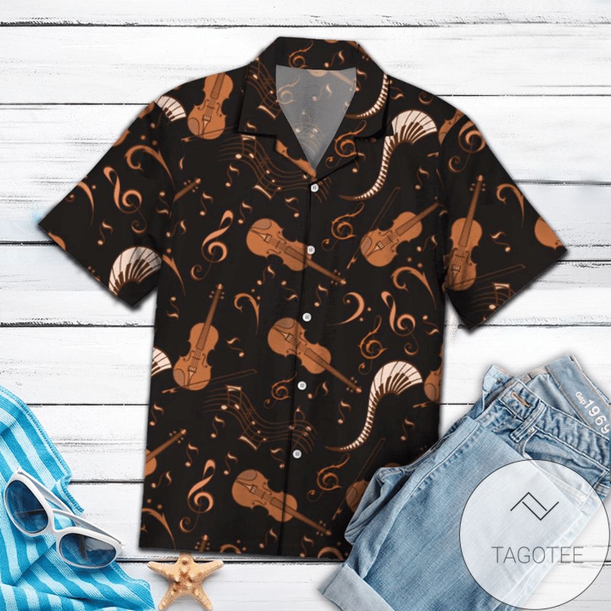 Violin Hawaiian Shirt Violin Shirt For Violin Lover