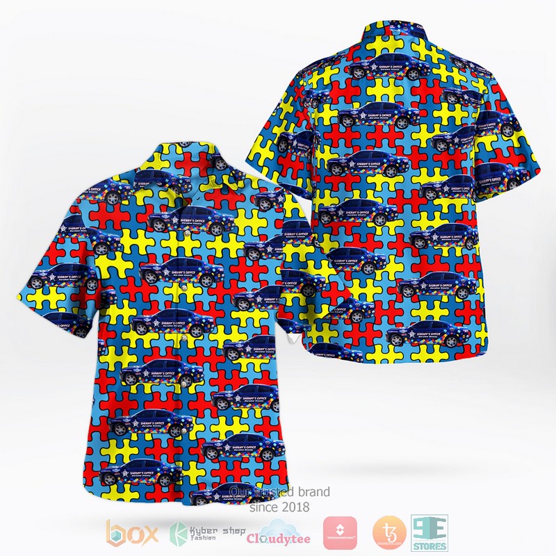 Virginia Caroline County Sheriff office World Autism Awareness Day Hawaiian shirt