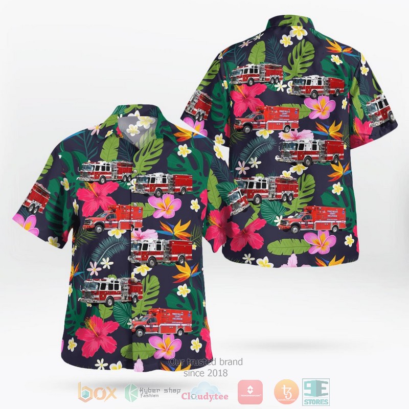 Virginia Fairfax County Fire and Rescue Department Hawaiian Shirt