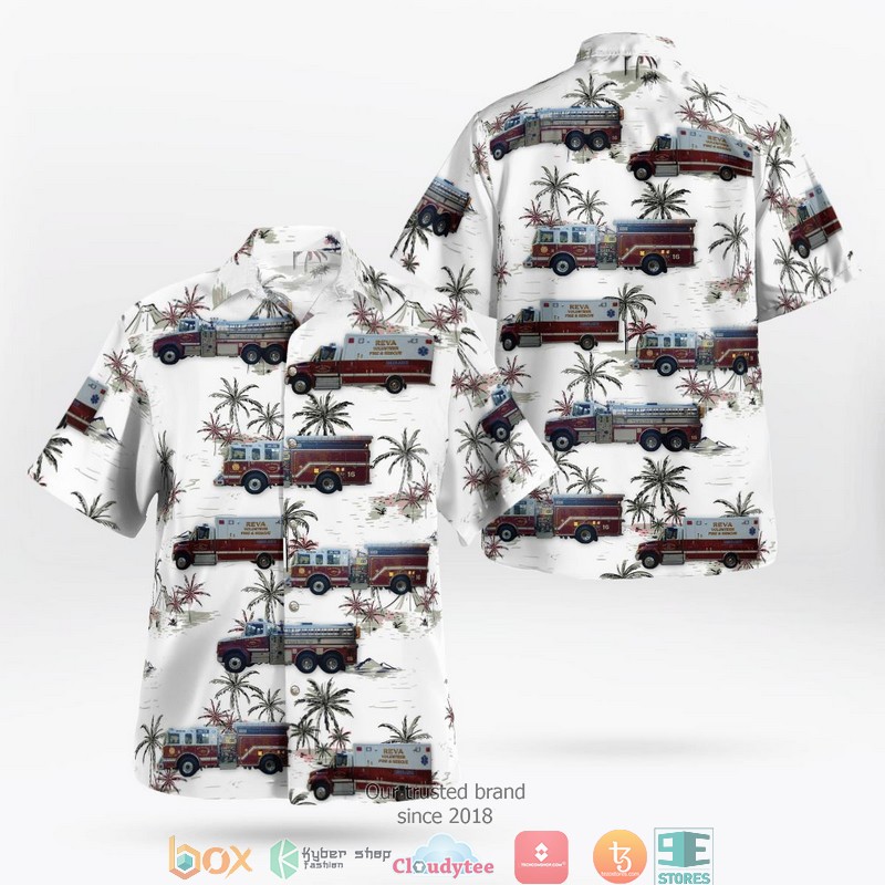 Virginia Harrisonburg Fire Department Hawaiian Shirt