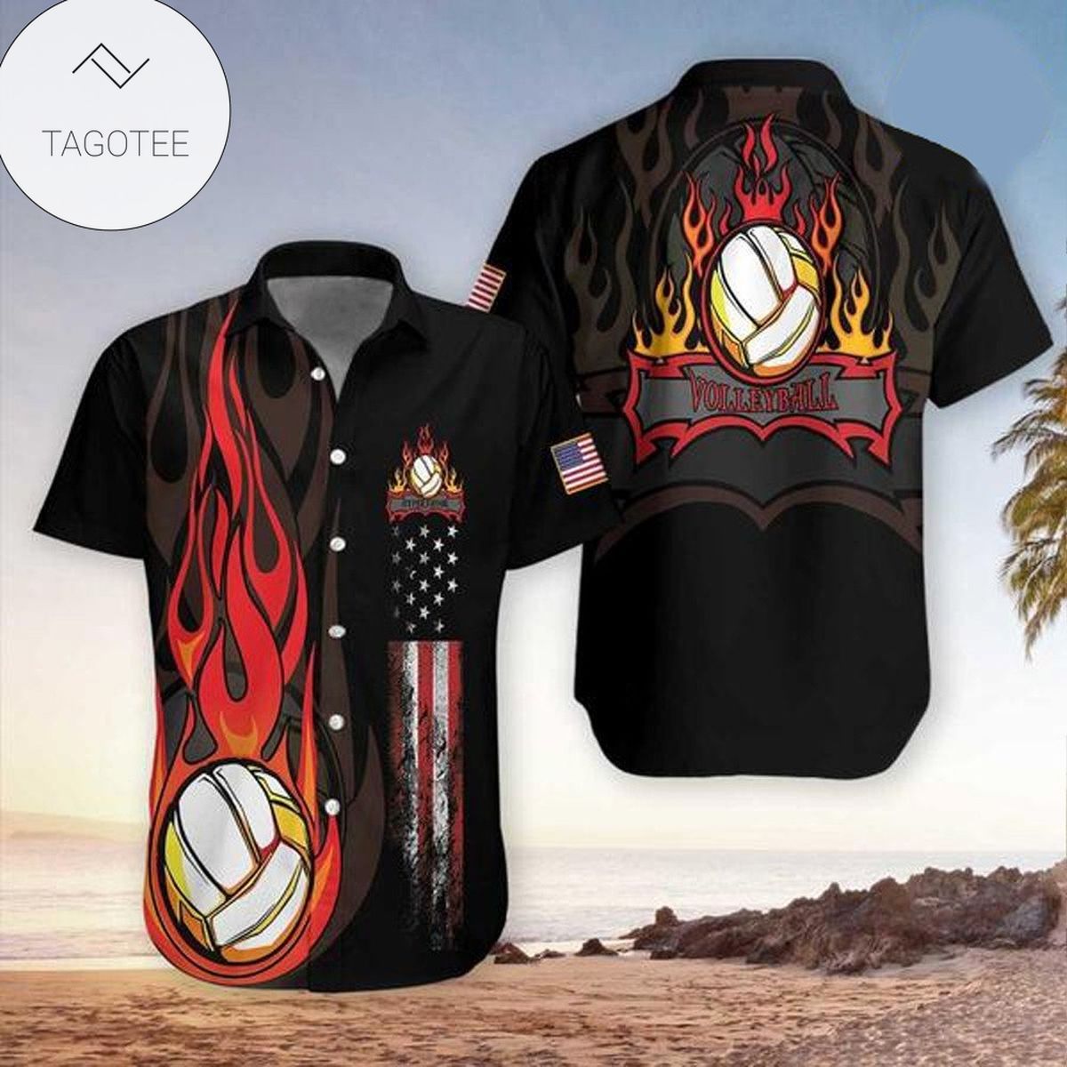 Volleyball And Tacos Red Hibiscus Hawaiian Aloha Shirts Fantastic 79dh