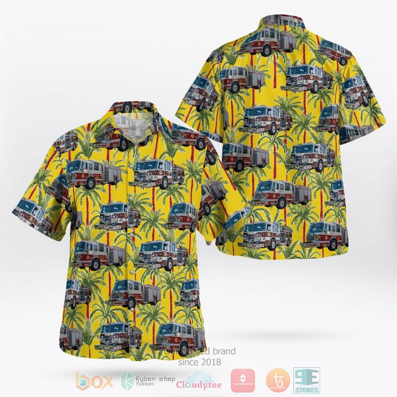 Waldorf Charles County Maryland Waldorf Volunteer Fire Department Hawaiian Shirt