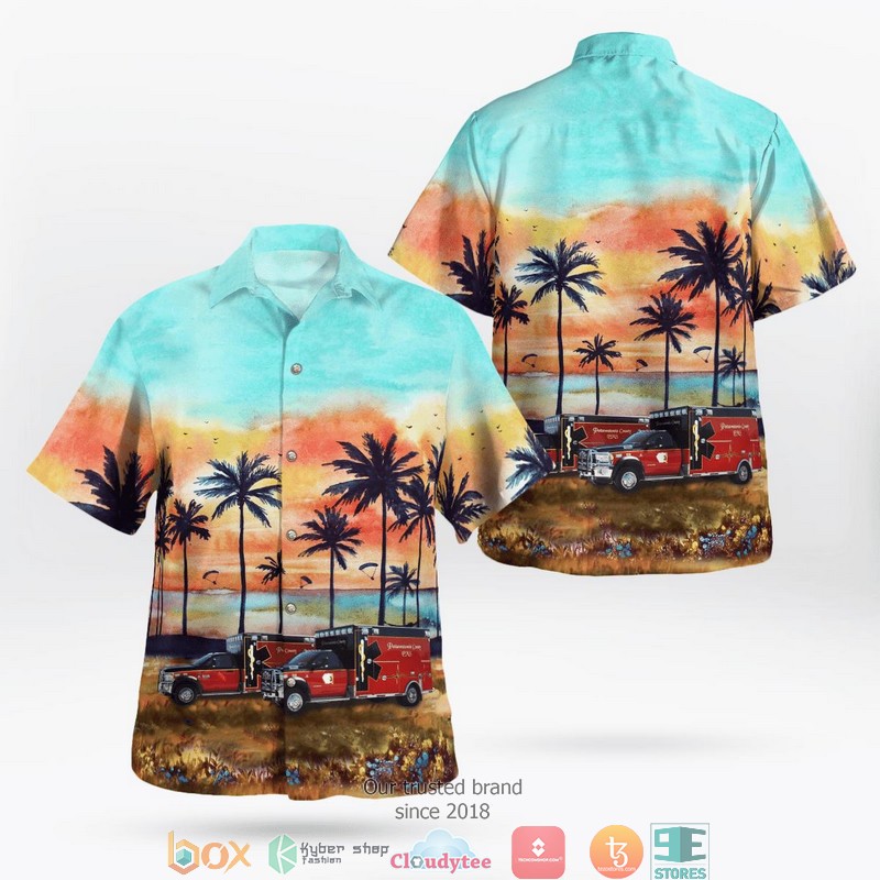 Walworth New York Walworth Fire Department Hawaiian Shirt