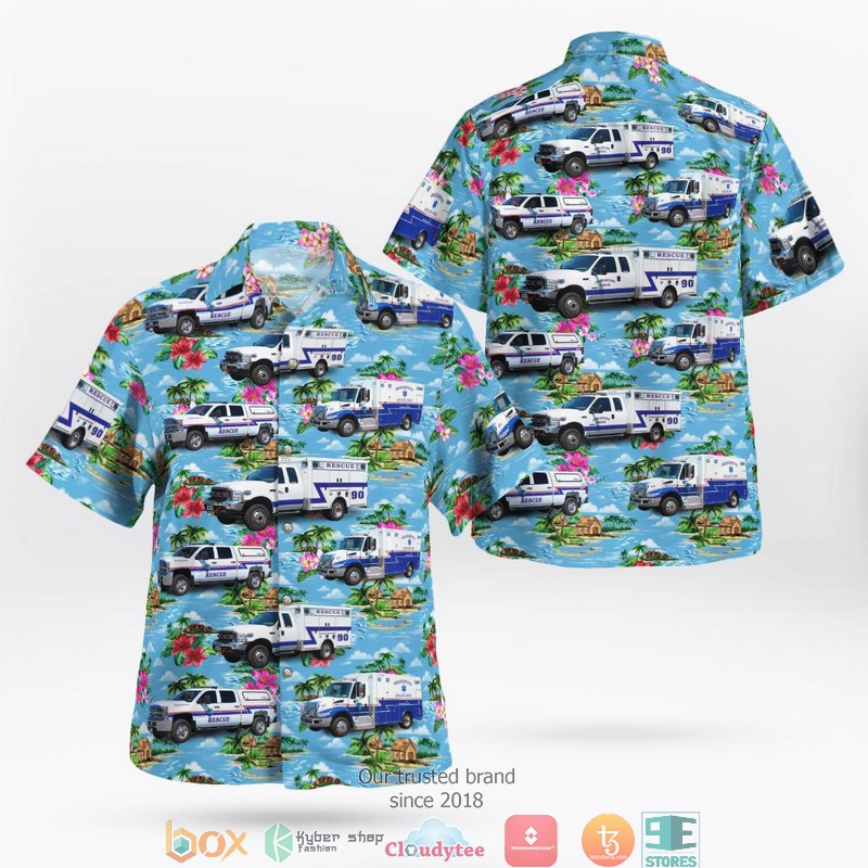 Washington DC Georgetown Emergency Response Medical Service Hawaiian Shirt