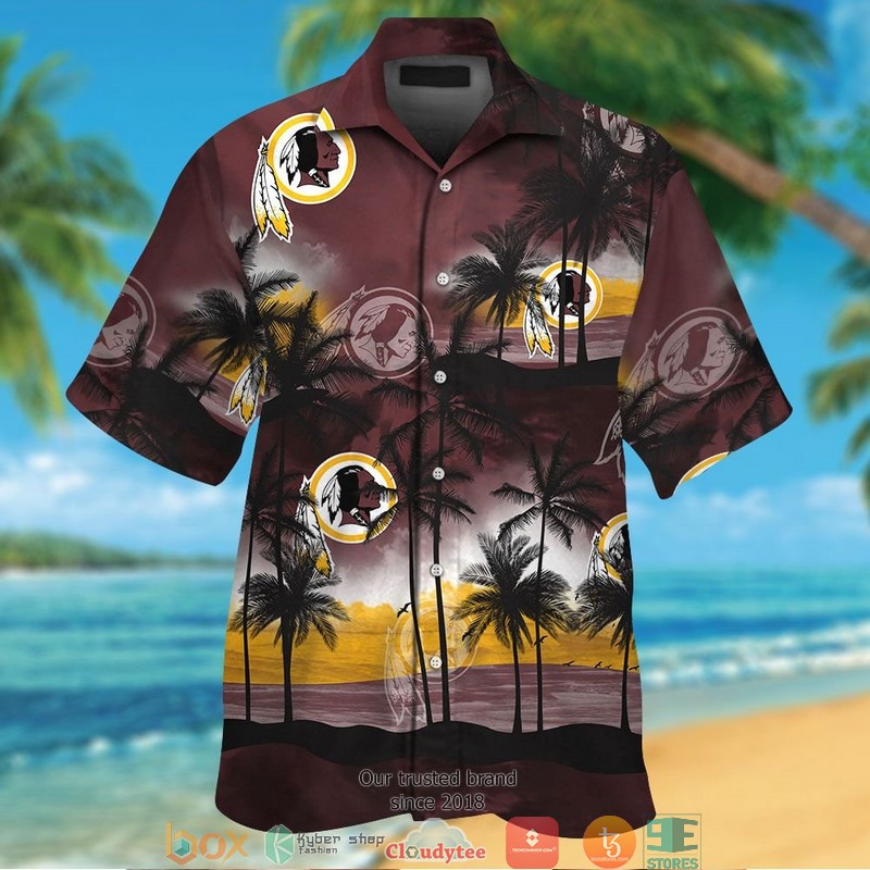 Washington Redskins cannabis Hawaiian Shirt, Short