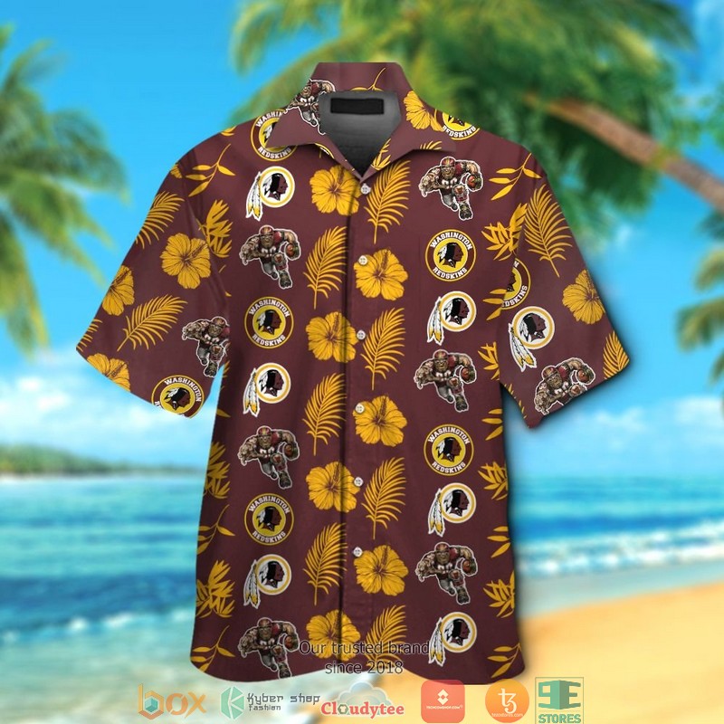 Washington Redskins Mickey Mouse Hawaiian Shirt, Short