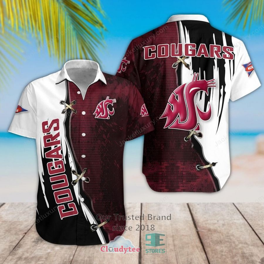 Washington State Cougars Colosseum The Dude Camp Crimson Hawaiian Shirt