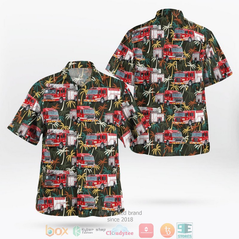 Waterford Regional Fire Department Michigan Fleet Hawaiian Shirt