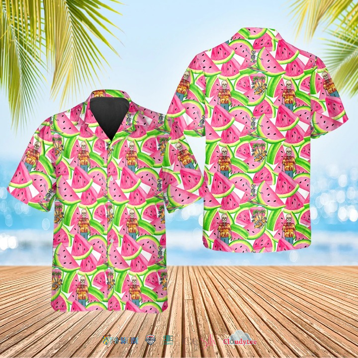 Watermelon Skull Hawaiian Shirt