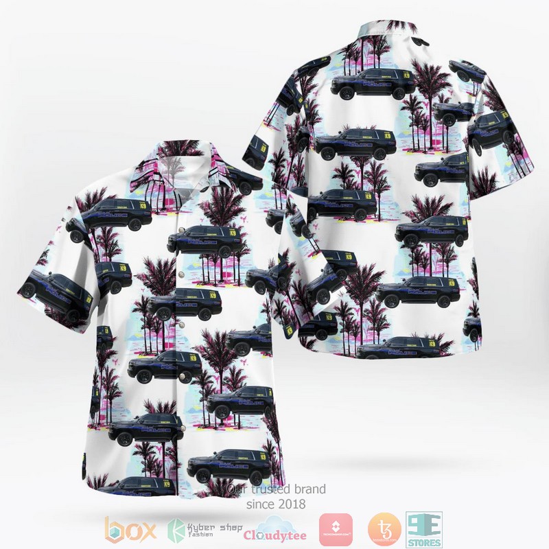 Waveland Mississippi Waveland Police Department Coconut Aloha Shirt