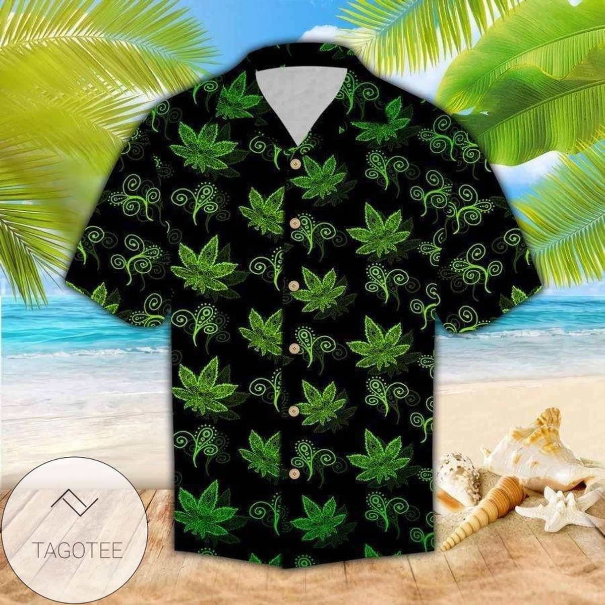 Weed Red Flower Tropical 2022 Authentic Hawaiian Shirts 178v