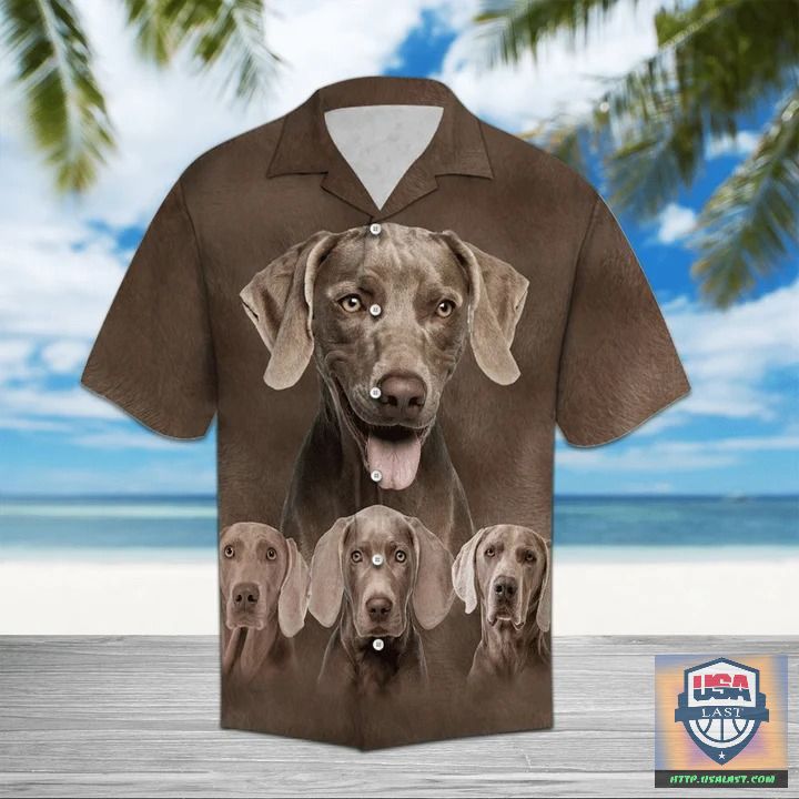 Weimaraner Dog Banana Tropical Hawaiian Shirt