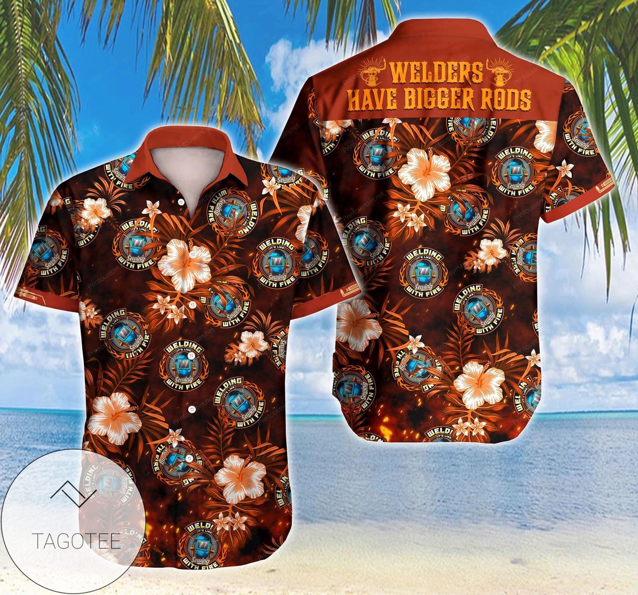 Welder Hawaiian Shirt For Men Welder Lover Gifts