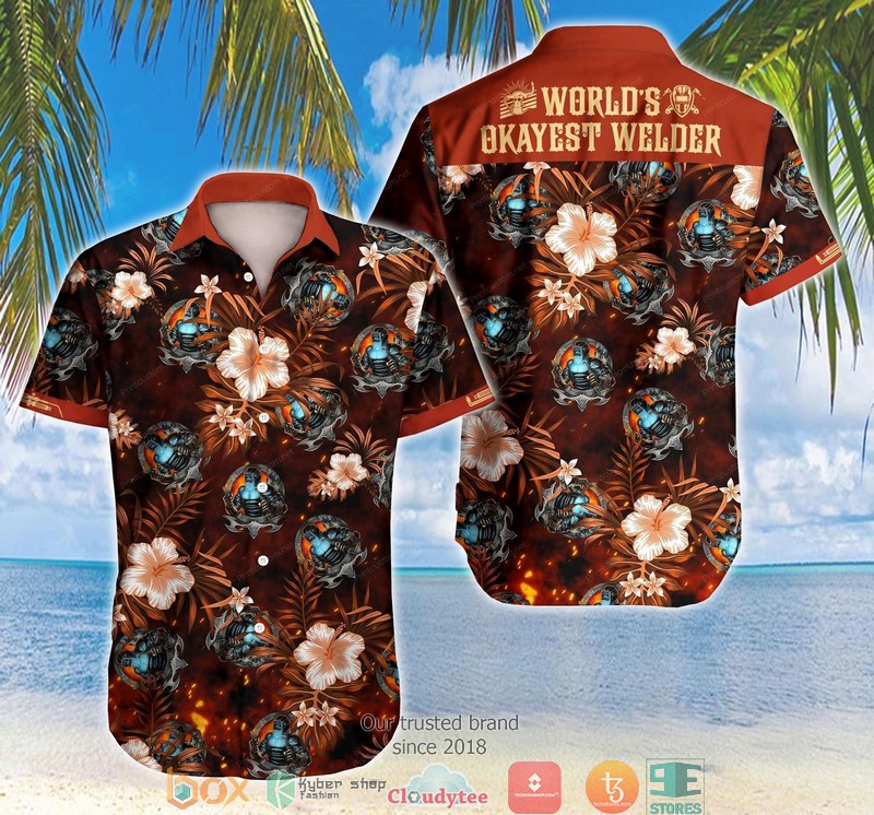 Welder Welds Metal grey Hawaiian Shirt