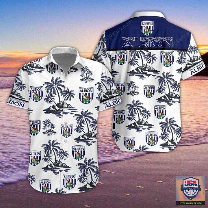 West Bromwich Albion FC Aloha Hawaiian Shirt Beach Short