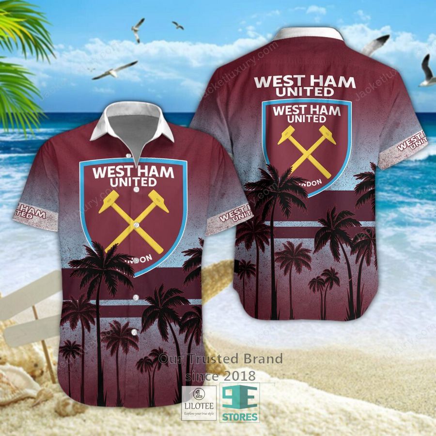 West Ham United F.C Coconut Hawaiian Shirt, Short