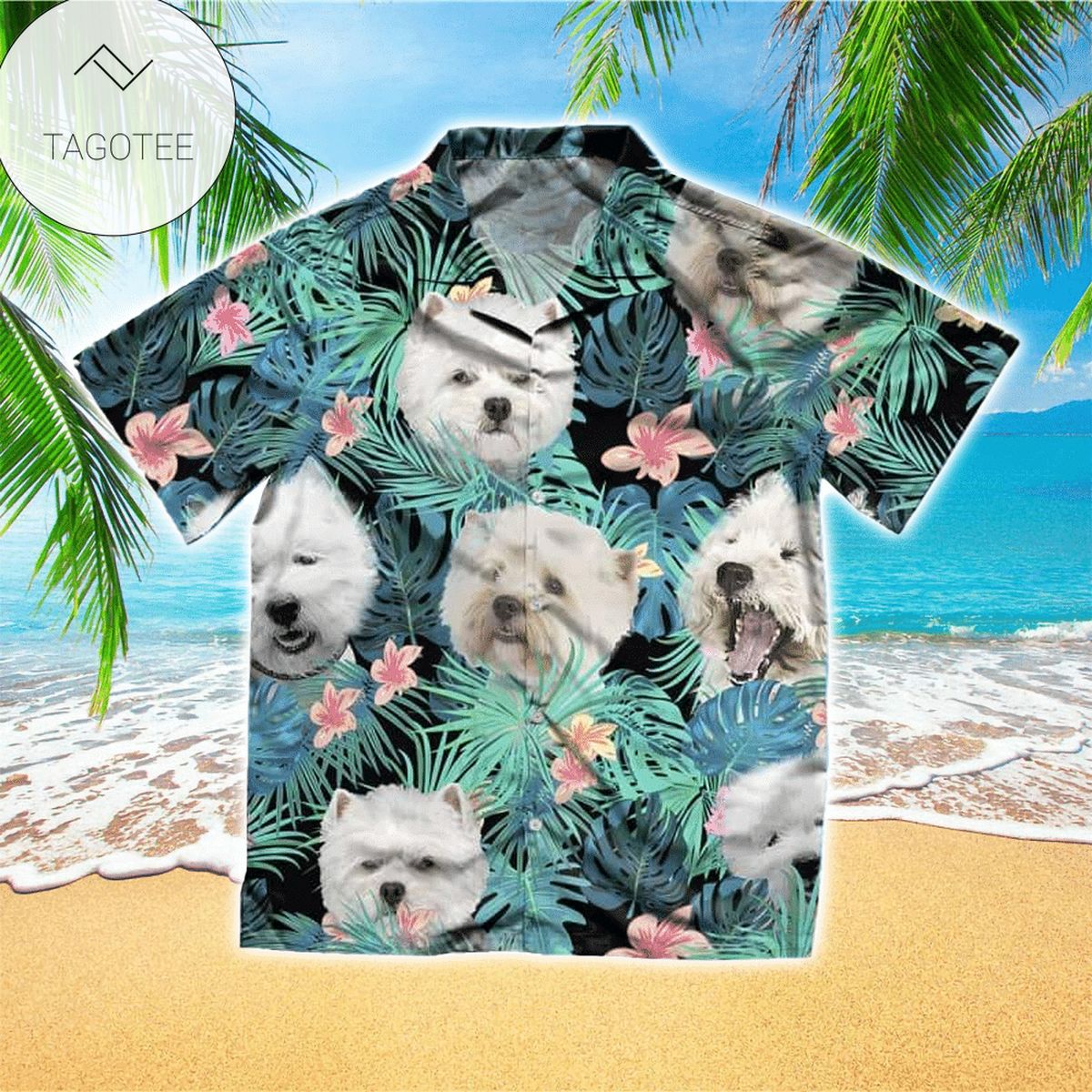 West Highland Aloha Shirt Hawaiian Shirt For Dog Lovers