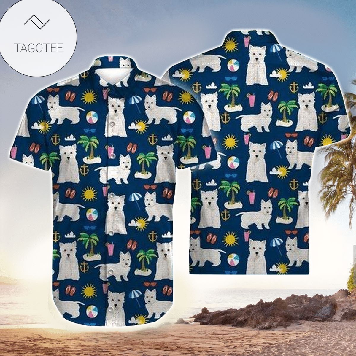 West Highland White Terrier Awesome Hawaiian Shirt Summer Button Up Shirt For Men Latest Shirt 2020