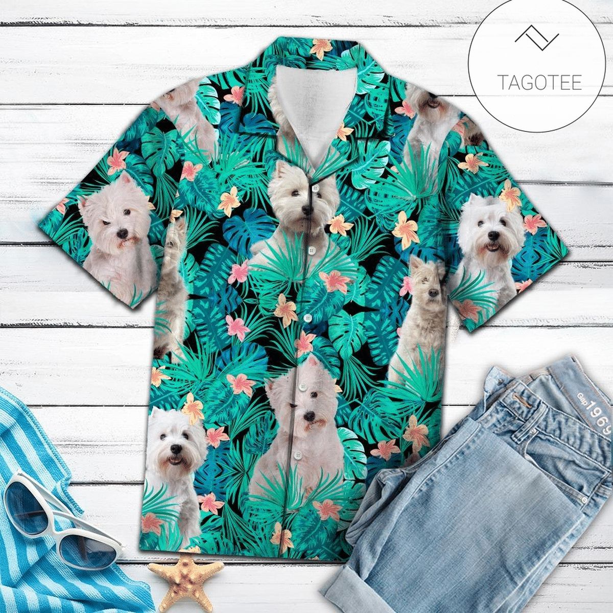 West Highland White Terrier Awesome Hawaiian Shirt Summer Button Up Shirt For Men Latest Shirt 2020