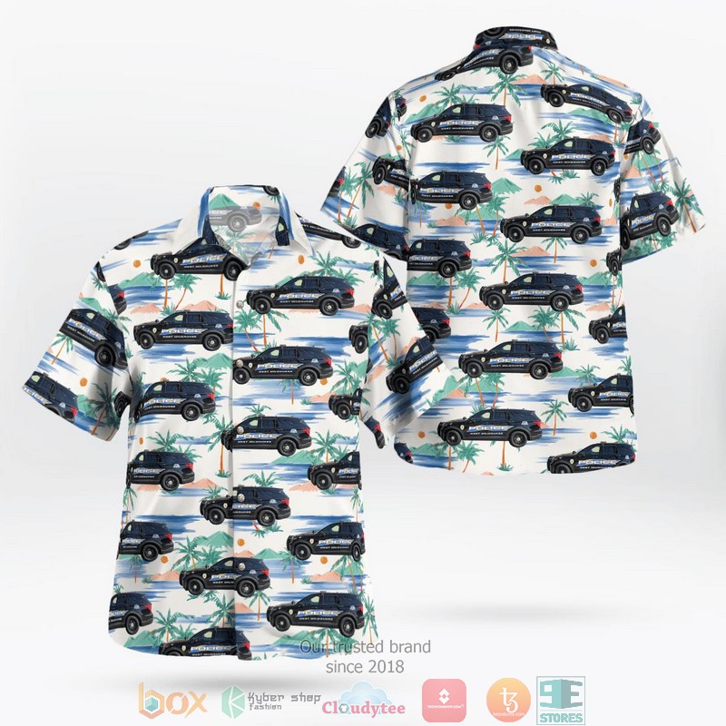 West Milwaukee Milwaukee County Wisconsin West Milwaukee Police Department Ford Police Interceptor Utility Hawaiian Shirt