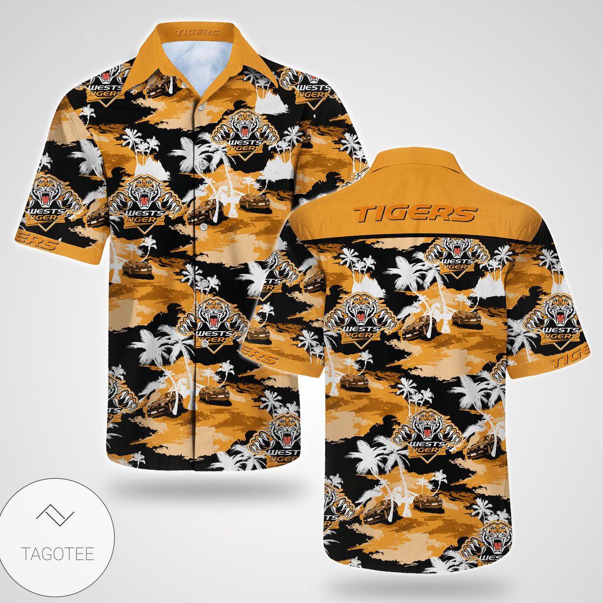 Wests Tigers Tommy Bahama Hawaiian Shirt Summer Button Up Shirt For Men Hawaiian Summer Trends Shirt 2020