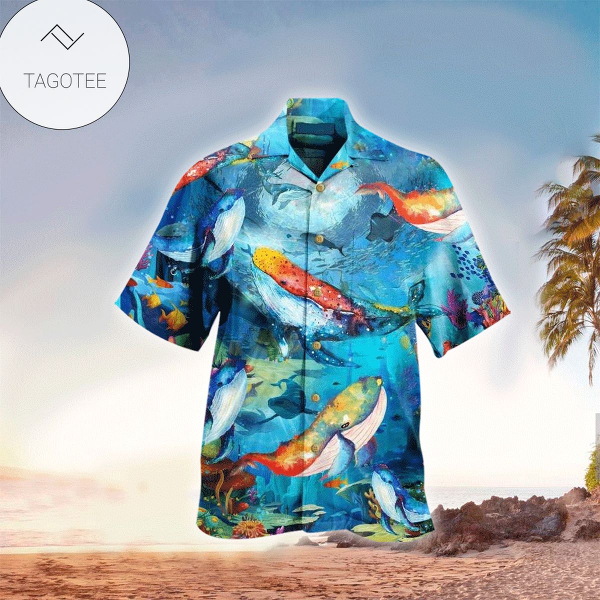 Whale Aloha Shirt Hawaiian Shirt For Whale Lovers