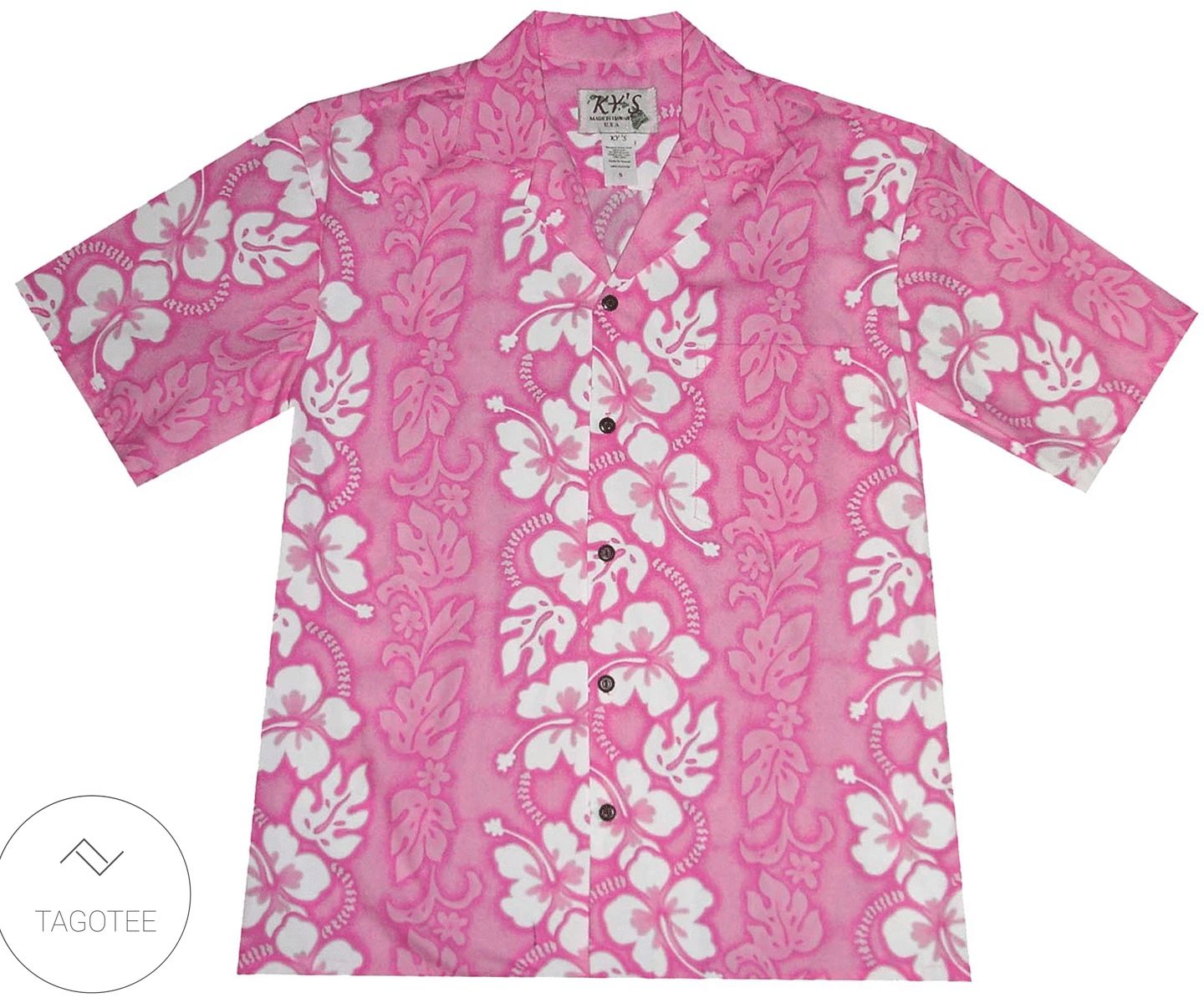 White Hibiscus Panel Purple Hawaiian Shirt