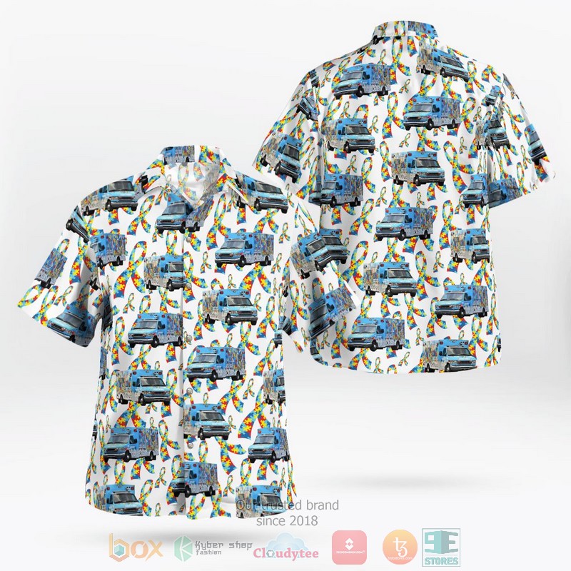 Whitley County Kentucky Whitley County EMS World Autism Awareness Day Hawaiian Shirt