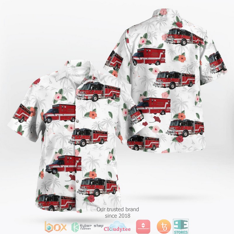 Williams County North Dakota Williston Fire Department Hawaii 3D Shirt