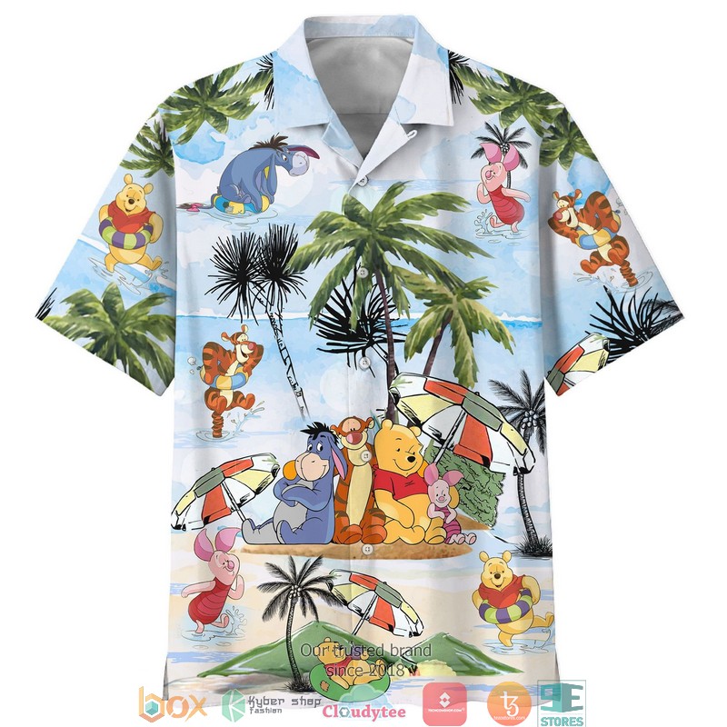 Winnie The Pooh And Friend Short Sleeve Hawaiian shirt