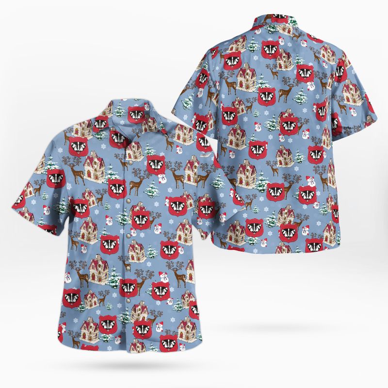 Wisconsin Badgers Hibiscus Hawaiian Shirt Beach Short