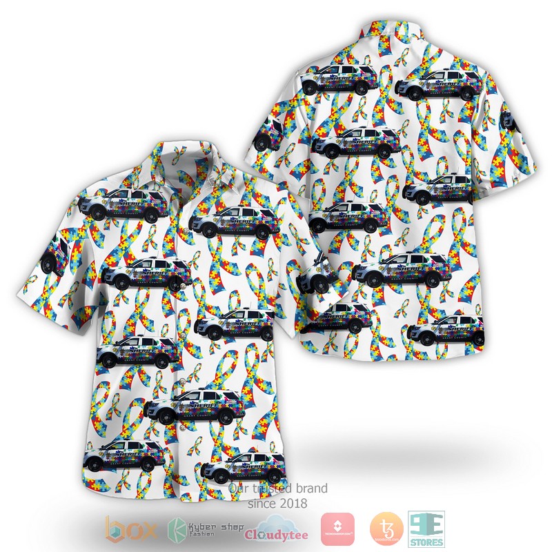 Wisconsin Grant County Sheriff office World Autism Awareness Day Hawaiian shirt