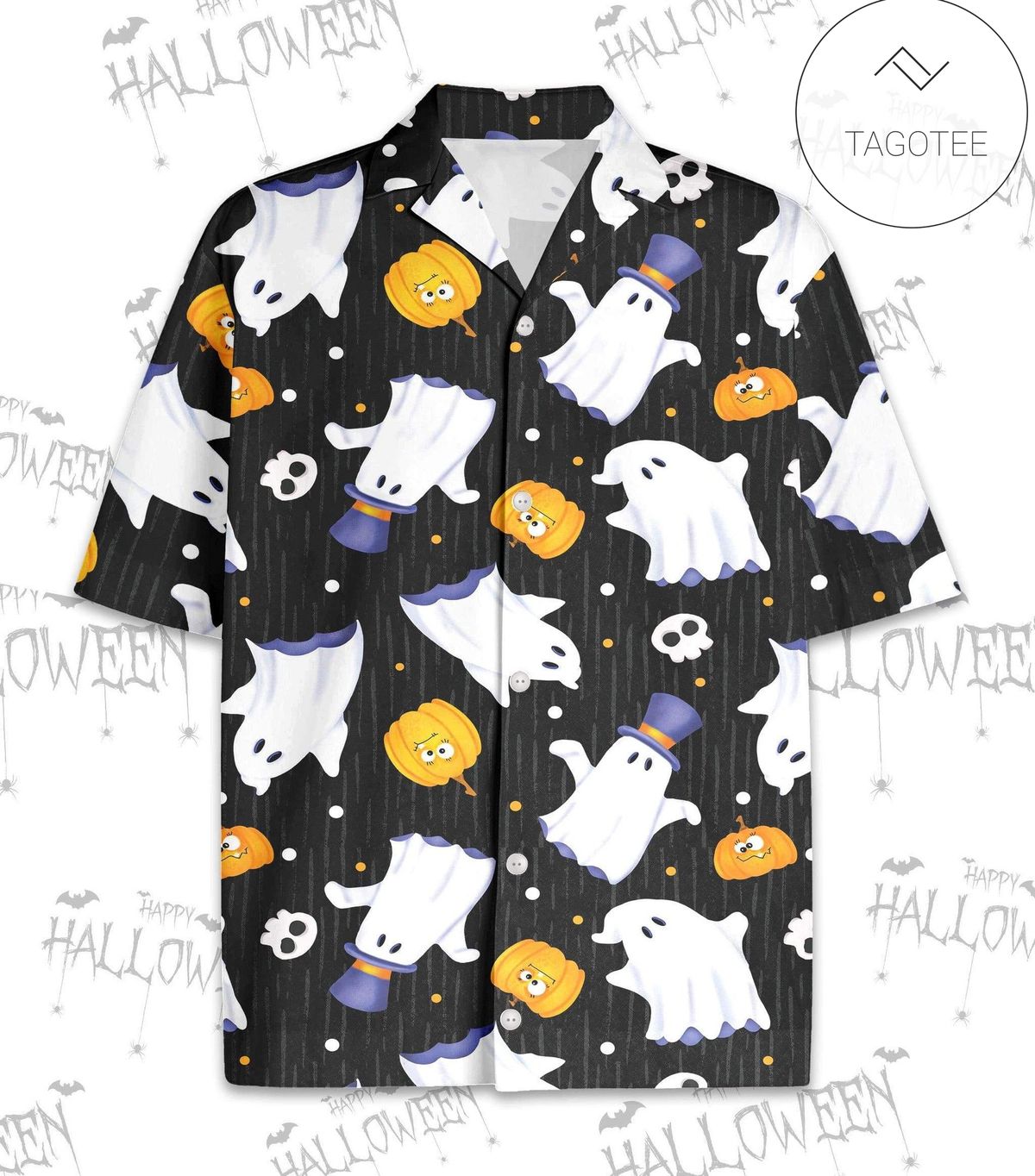 Witch Ghost Funny Halloween Pattern Hawaiian Shirt