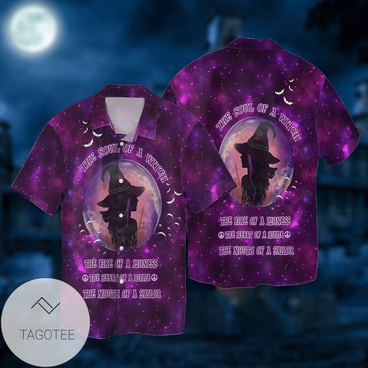 Witch Ghost Hawaiian Aloha Shirts Funny Halloween Pattern