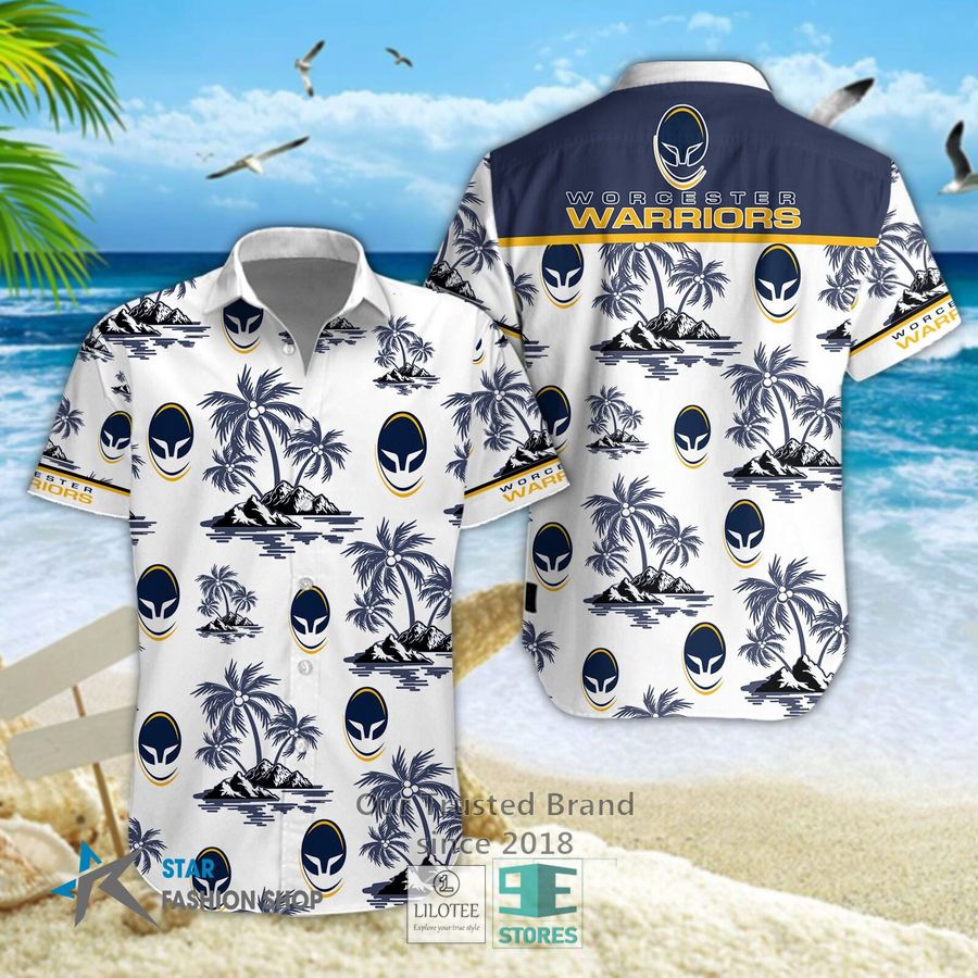 Worcester Warriors Coconut Hawaiian Shirt, Short