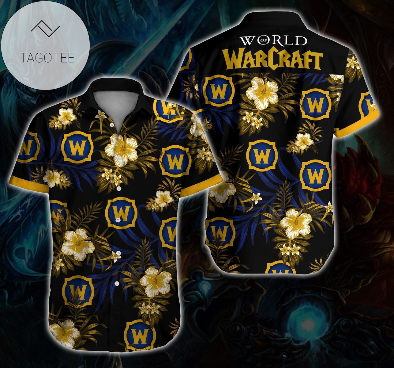 World Of Warcraft For The Horde American Flag Hawaiian Shirt