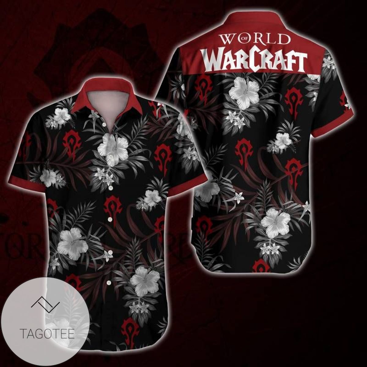 World Of Warcraft For The Horde American Flag Hawaiian Shirt