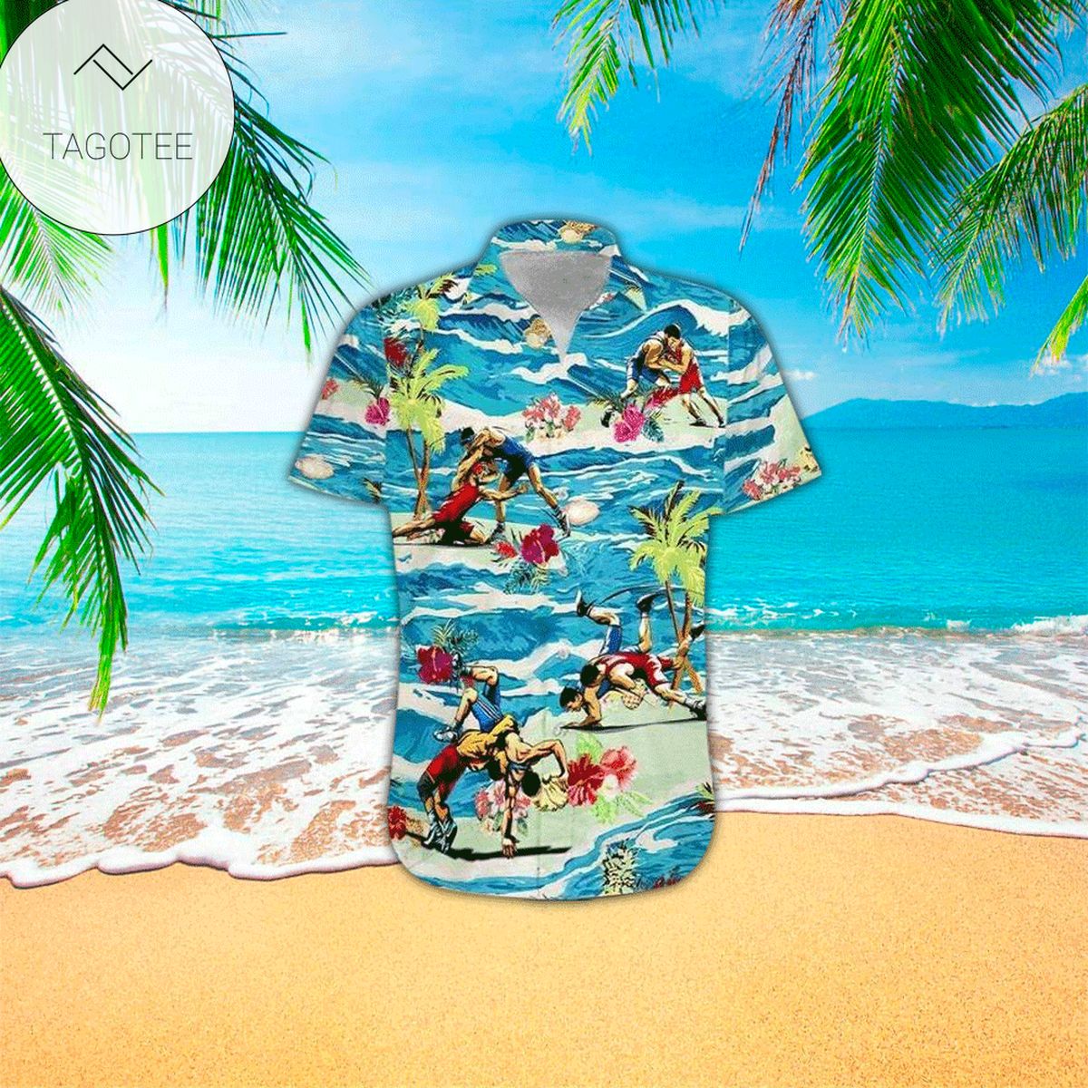 Wreck It Ralph Hawaiian Graphic Print Short Sleeve Hawaiian Casual Shirt