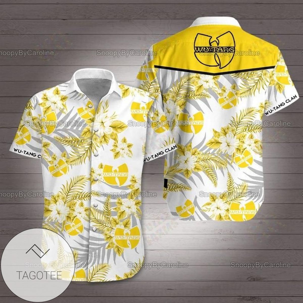 Wu Tang Band Rock Music Band II Graphic Print Short Sleeve Hawaiian Casual Shirt