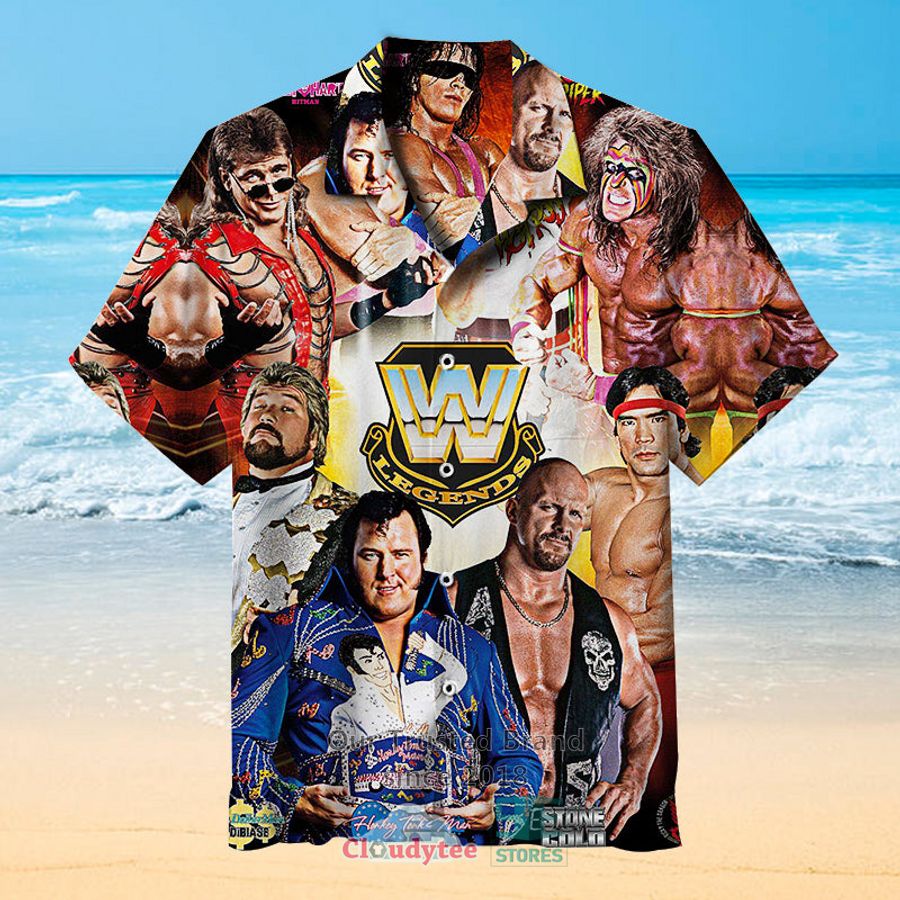 Wrestling Character Collage Art Hawaiian Shirt