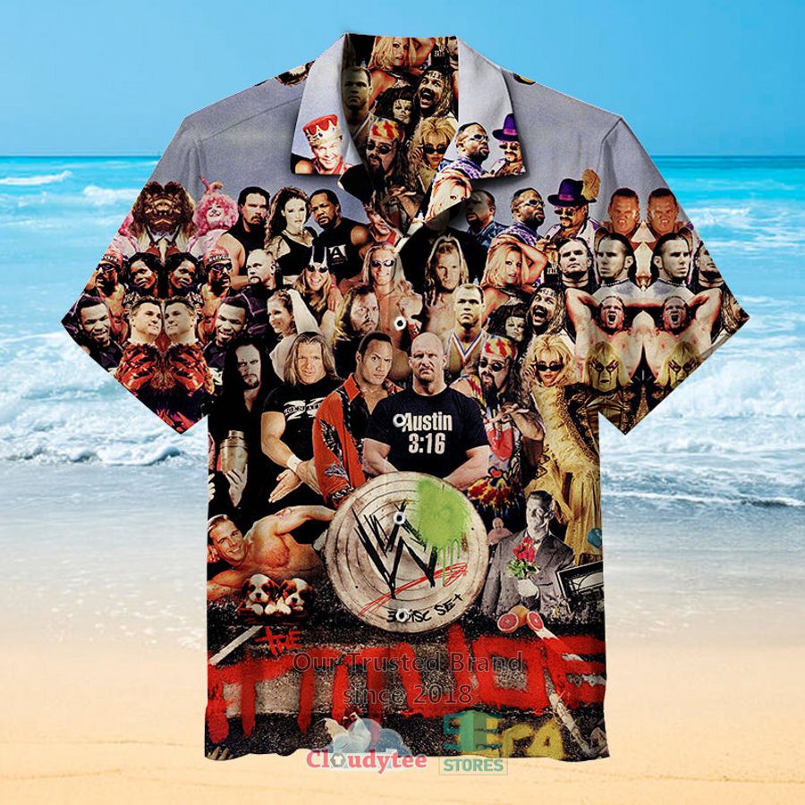 Wrestling Character Collage Art Hawaiian Shirt