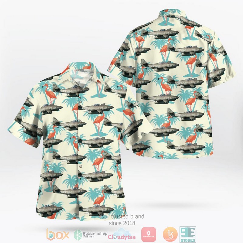 WWII Focke-Wulf Fw 190 Military Fighter Aircraft Palm Tree Hawaiian Shirt