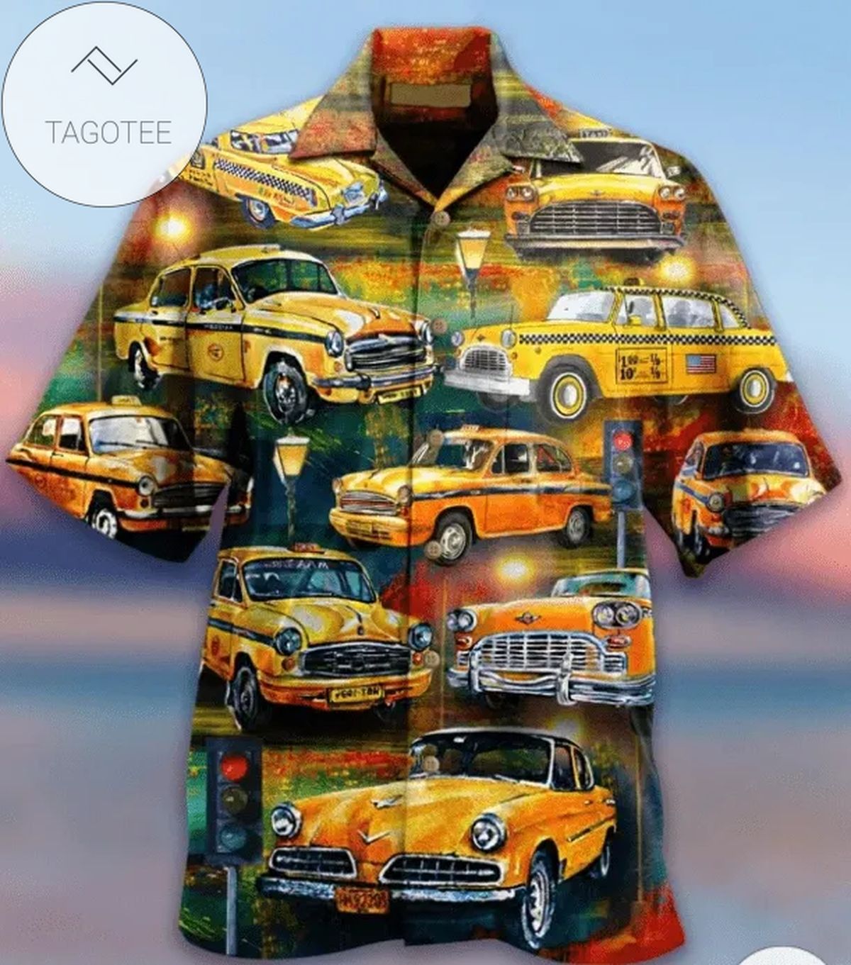 Yellow Camping Car Hawaiian Aloha Shirts